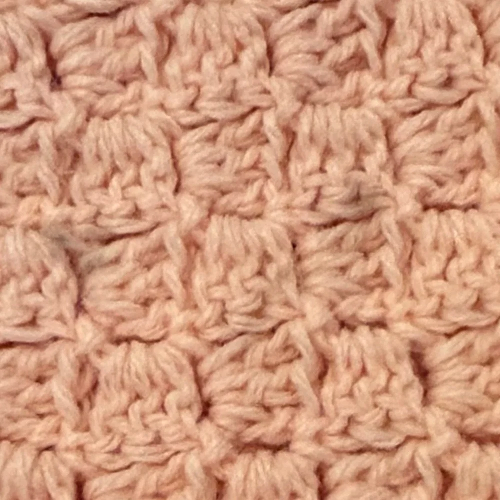 Vintage Handmade Crochet Afghan Throw/ Baby‎ Blanket Pink 36x50